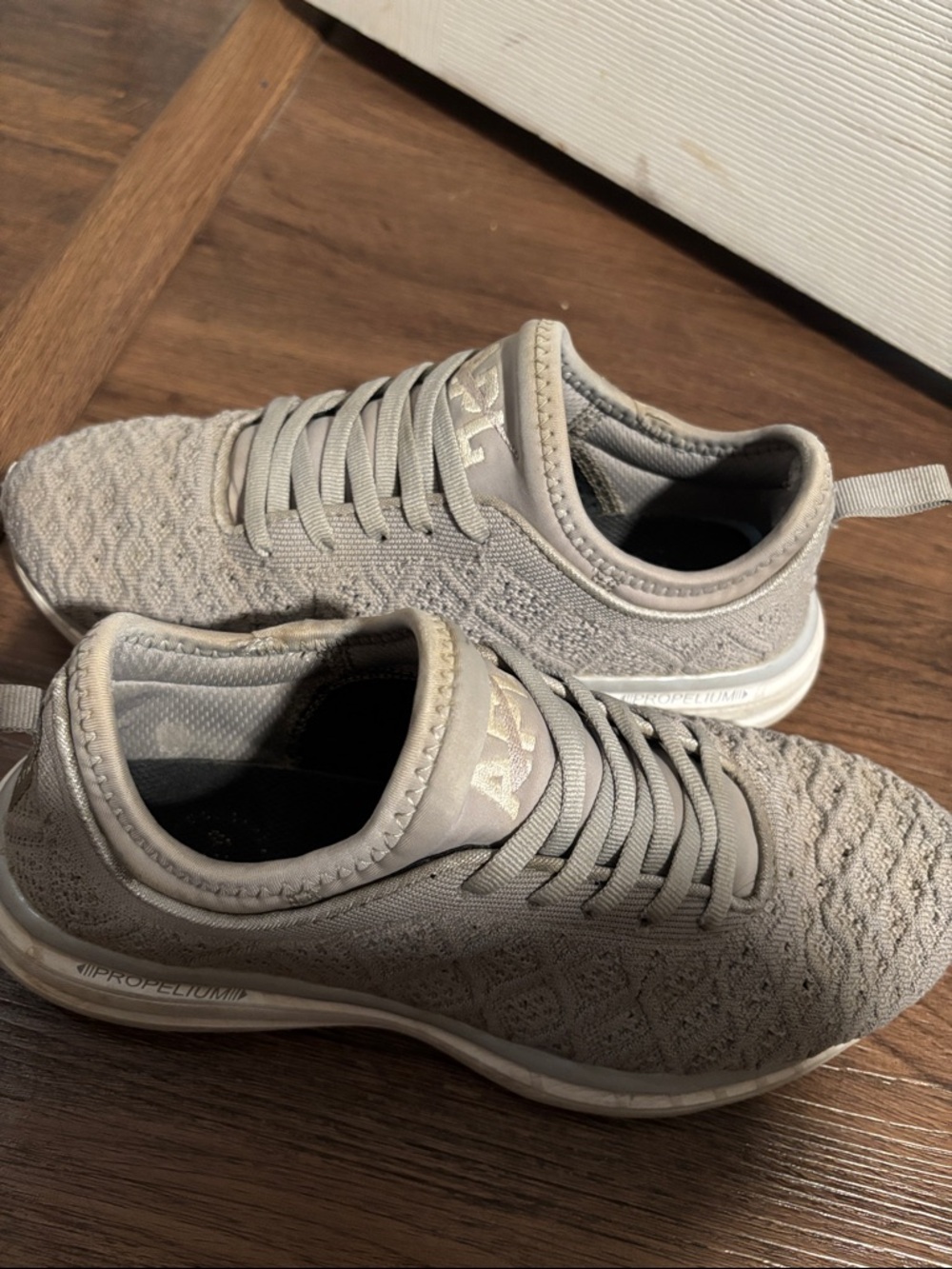 APL Women's Beige Knit Performance Sneakers